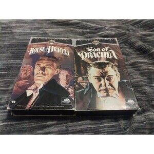 Universal Monsters House of Dracula & Son of Dracula VHS Lot - Lon Cheney